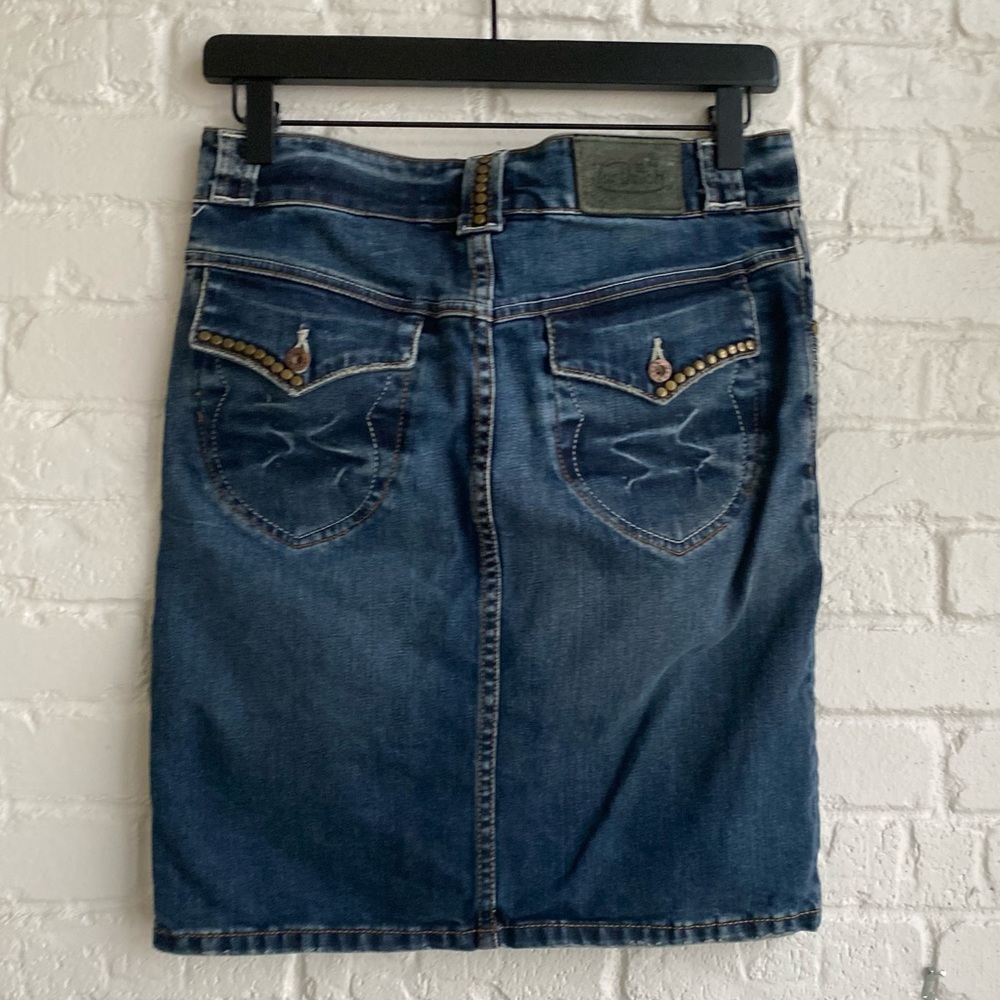 Von Dutch Studded Jean Skirt